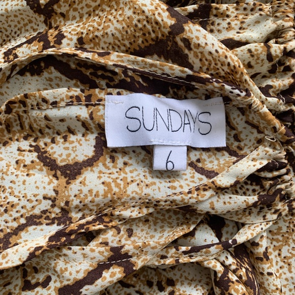 Sundays leopard print maxi beach dress size US6 - Picture 10 of 12